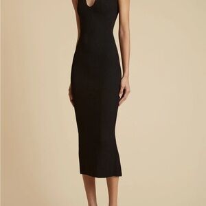 Black Khaite The Nina Ribbed Dress 🖤 tags still on.